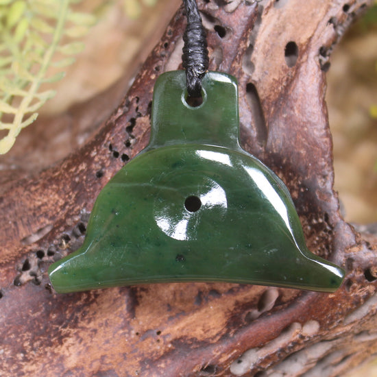 Dog Whistle carved from Kawakawa Pounamu - NZ Greenstone