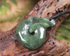 Hei Matau or Fish Hook carved from Hapopo Pounamu - NZ Greenstone