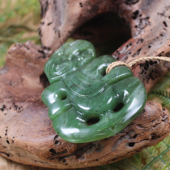 Hei Tiki carved from Hapopo Pounamu - NZ Greenstone