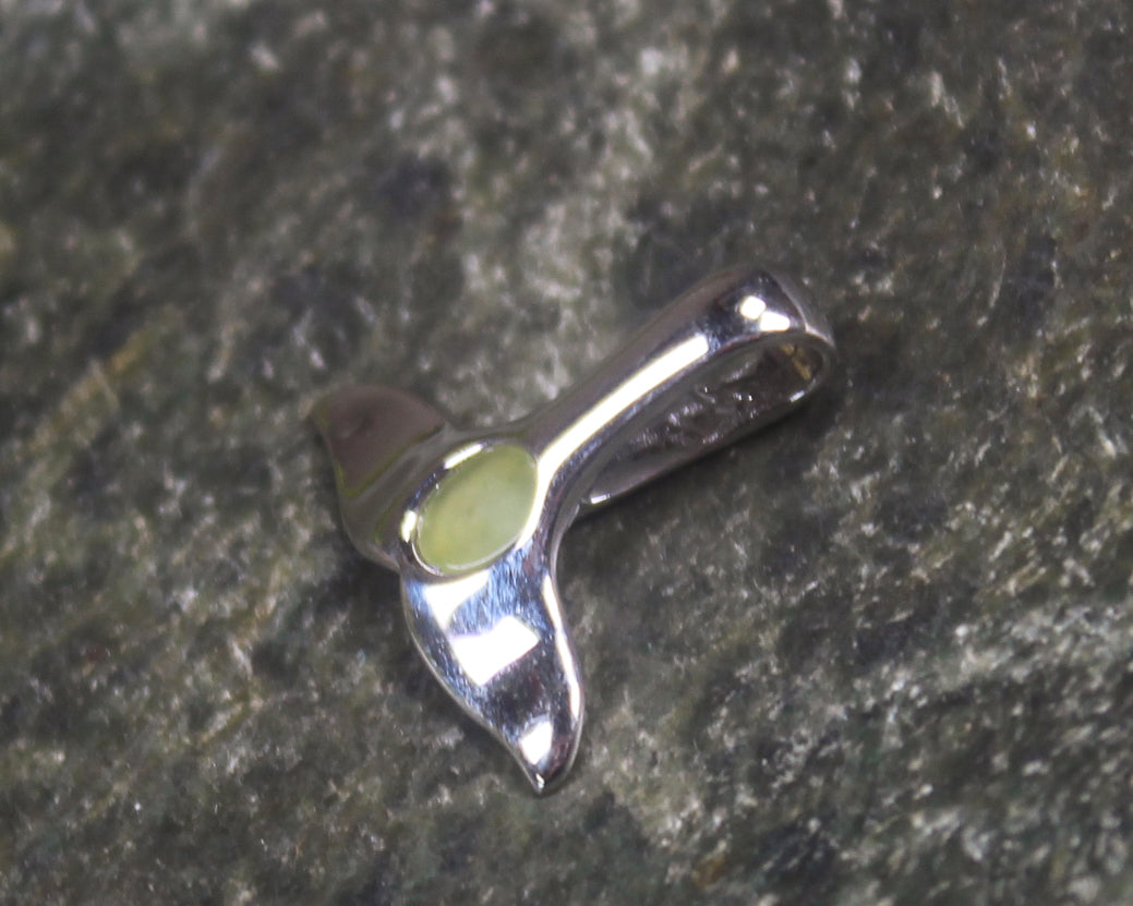 Hapopo Pounamu pendant set in Sterling Silver - NZ Greenstone