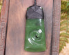 Toki or Adze with Koru carved from Hapopo Pounamu - NZ Greenstone