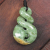 Twist or Pikorua carved from Flower Jade Pounamu - NZ Greenstone