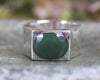 Sterling Silver Kawakawa Pounamu Ring - NZ Greenstone