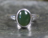 Sterling Silver Kawakawa Pounamu Ring - NZ Greenstone