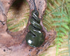 Twist carved from Rimu Pounamu - NZ Greenstone