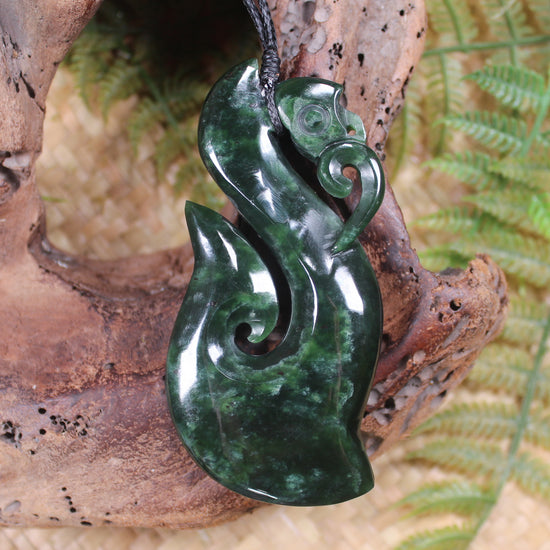 Manaia carved from Kawakawa Pounamu - NZ Greenstone