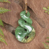 Twist or Pikorua carved from Flower Jade Pounamu - NZ Greenstone