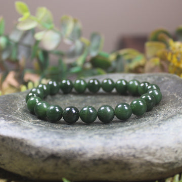 Kawakawa Pounamu beaded bracelet