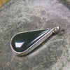 Kawakawa Pounamu pendant set in Sterling Silver - NZ Greenstone