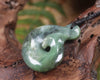 Hei Matau or Fish Hook carved from Hapopo Pounamu - NZ Greenstone