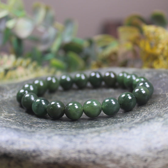 Kawakawa Pounamu beaded bracelet