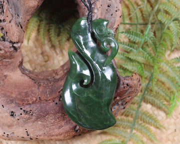 Manaia carved from Kawakawa Pounamu - NZ Greenstone