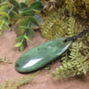 Roimata or Teardop carved from Hapopo Pounamu - NZ Greenstone