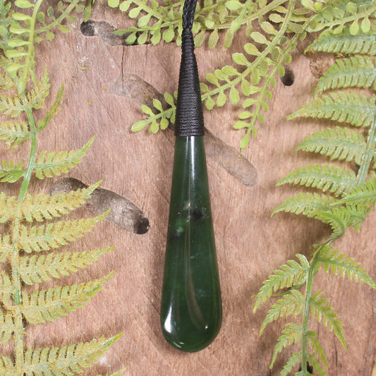 Kawakawa Pounamu Roimata Pendant - NZ Greenstone