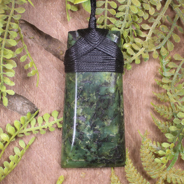 Douglas Creek Pounamu carved into a Toki Pendant - NZ Greenstone