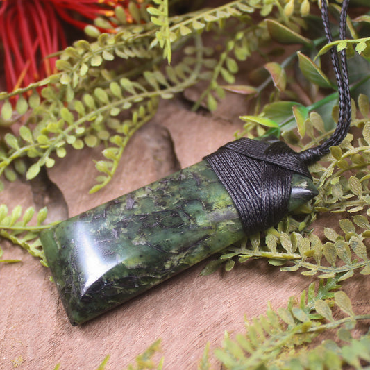 Douglas Creek Pounamu carved into a Toki Pendant - NZ Greenstone
