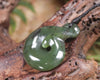 Rimu Pounamu Hei Matau Pendant