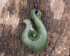 Whale tail carved from Hapopo Pounamu - NZ Greenstone