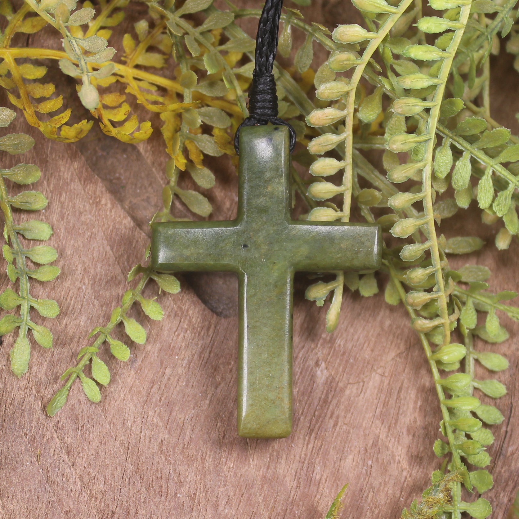 NZ Greenstone Cross pendant 