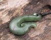 Whale tail carved from Hapopo Pounamu - NZ Greenstone