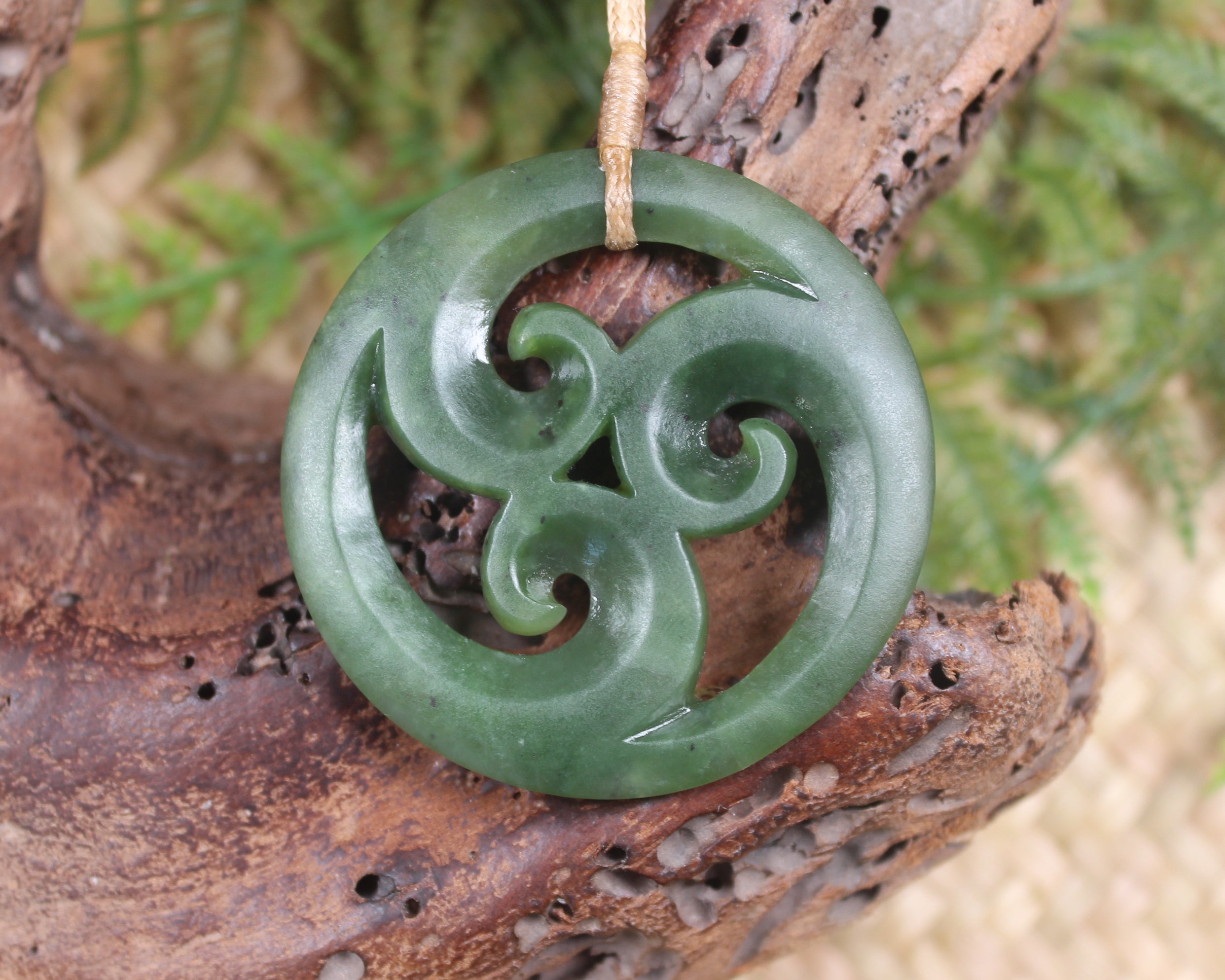 Koru carved from Hapopo Pounamu - NZ Greenstone