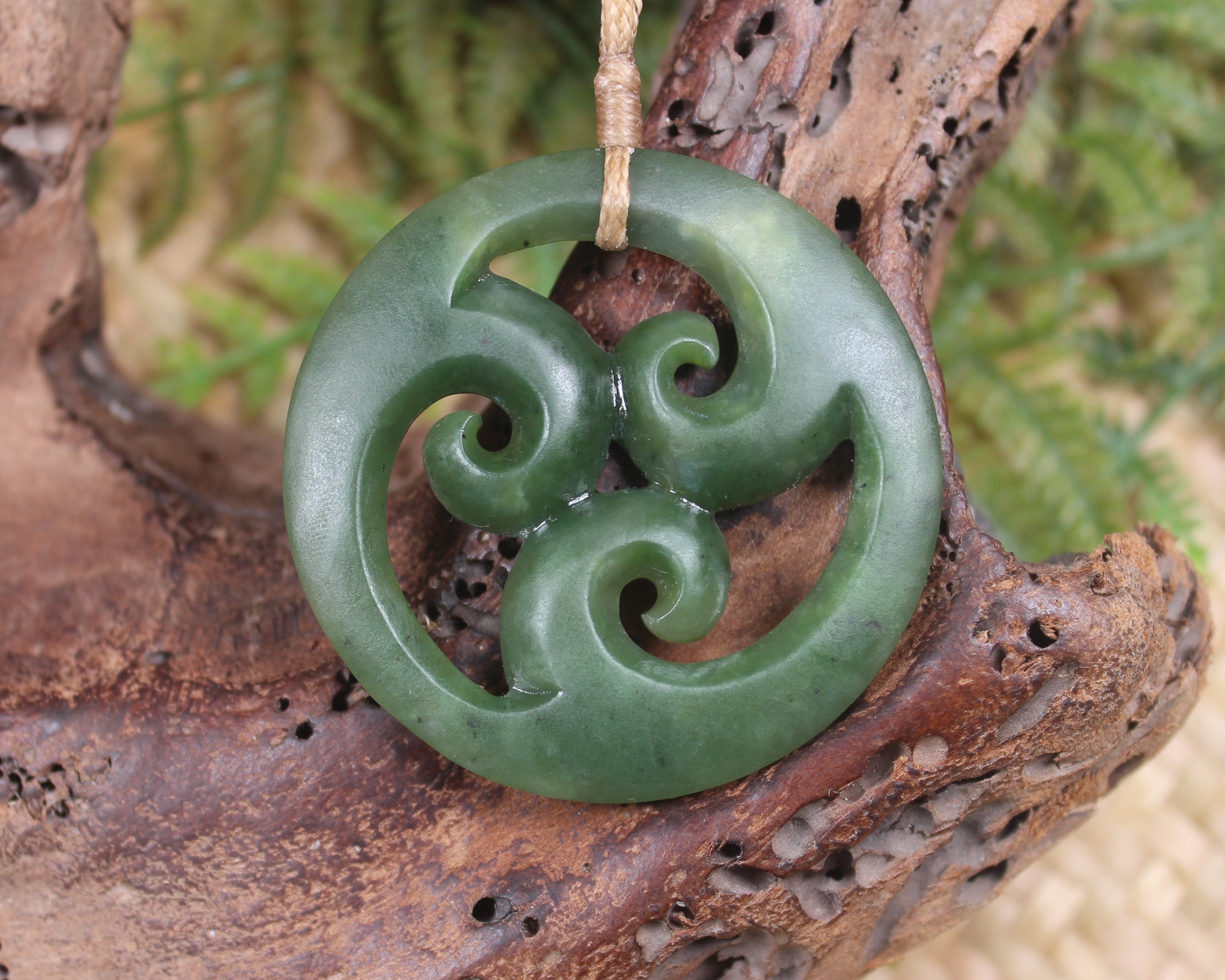 Koru carved from Hapopo Pounamu - NZ Greenstone