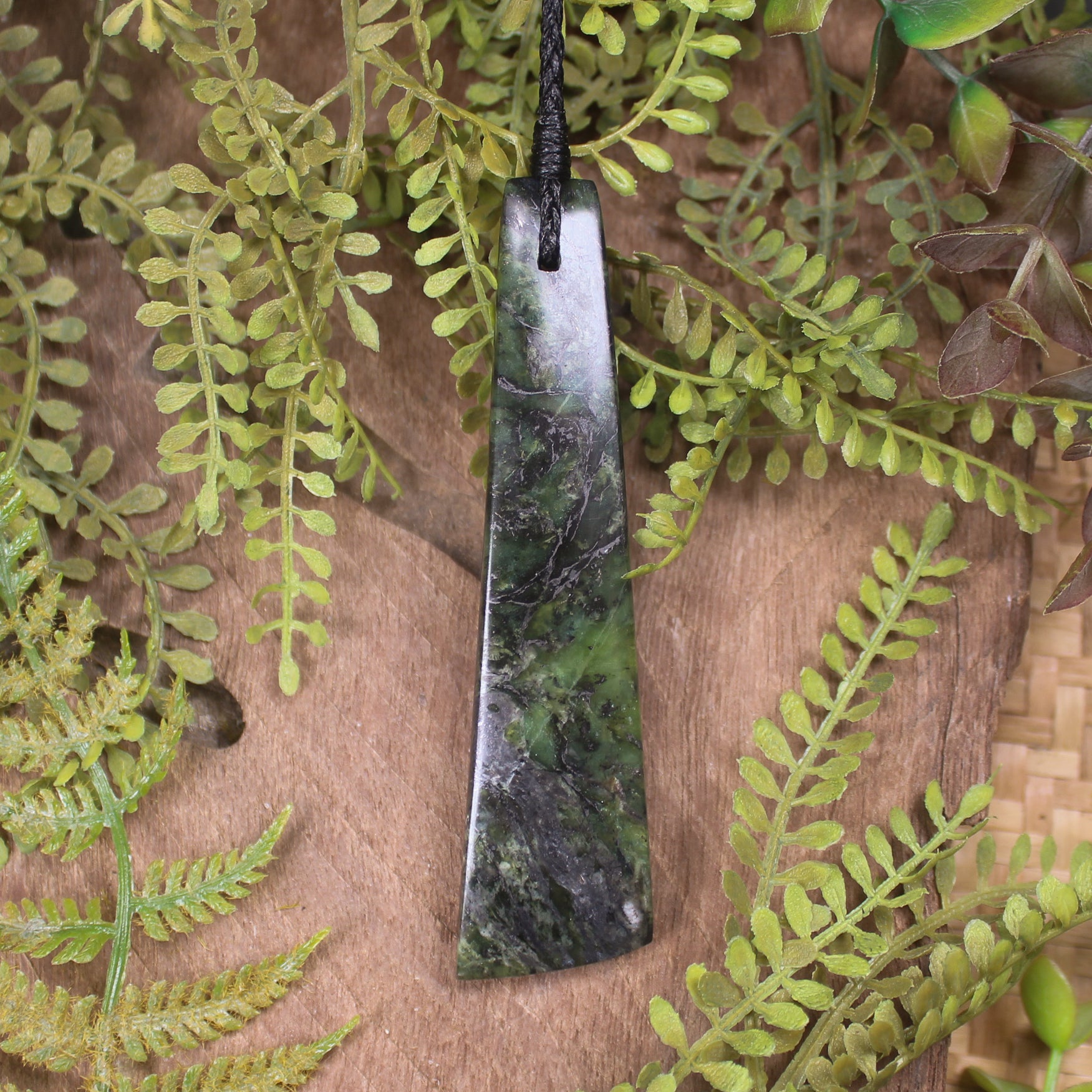 Douglas Creek Pounamu carved into a Toki Pendant - NZ Greenstone