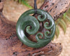 Koru carved from Hapopo Pounamu - NZ Greenstone