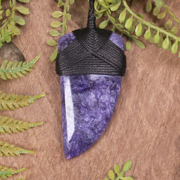 Charoite Tooth Pendant Niho