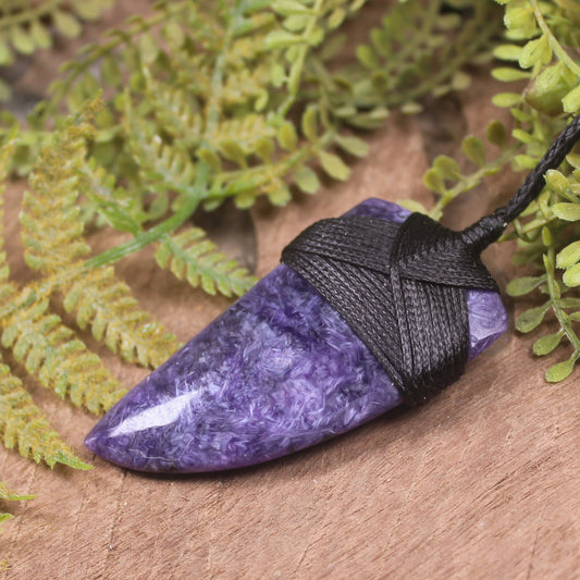 Charoite Tooth Pendant Niho