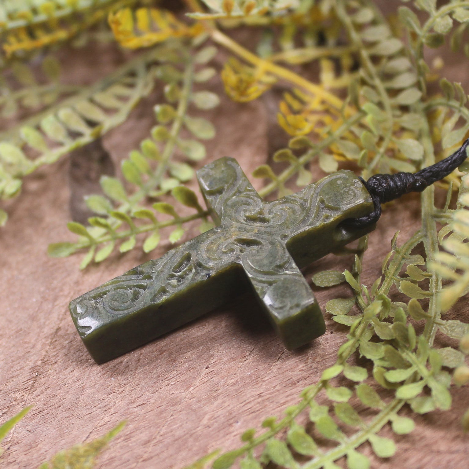 NZ Greenstone Cross pendant 