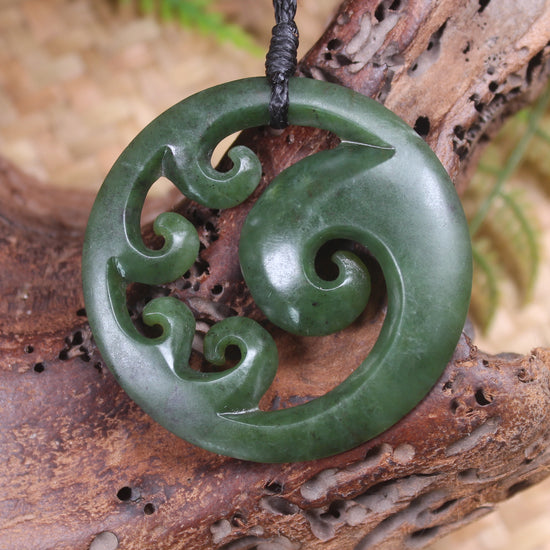Koru carved from Hapopo Pounamu - NZ Greenstone