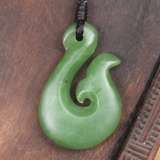 Whale tail carved from Hapopo Pounamu - NZ Greenstone