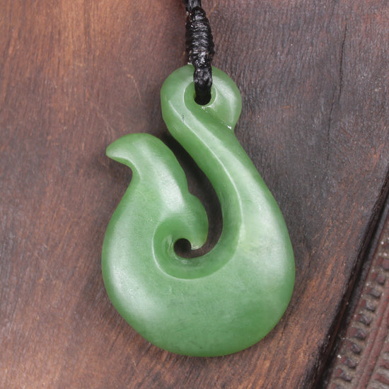 Whale tail carved from Hapopo Pounamu - NZ Greenstone