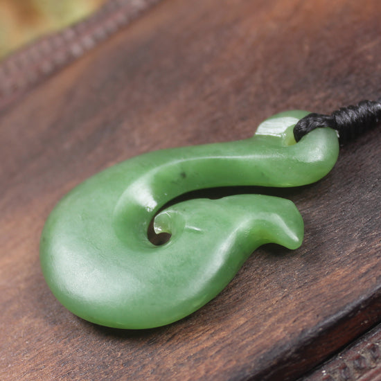 Whale tail carved from Hapopo Pounamu - NZ Greenstone