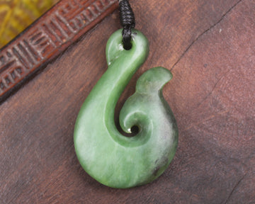 Whale tail carved from Hapopo Pounamu - NZ Greenstone
