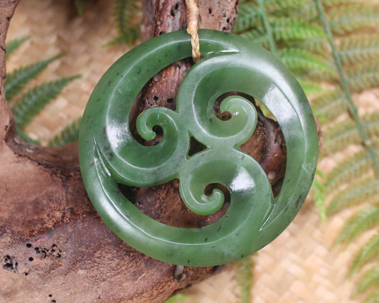 Koru carved from Hapopo Pounamu - NZ Greenstone