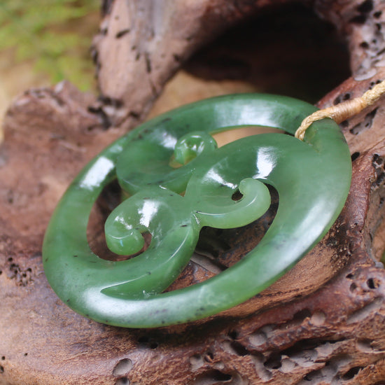 Koru carved from Hapopo Pounamu - NZ Greenstone