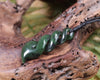 Twist carved from Rimu Pounamu - NZ Greenstone