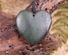 Heart carved from Hapopo Pounamu - NZ Greenstone