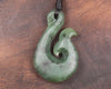 Whale tail carved from Hapopo Pounamu - NZ Greenstone