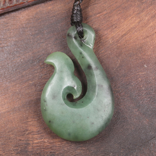 Whale tail carved from Hapopo Pounamu - NZ Greenstone