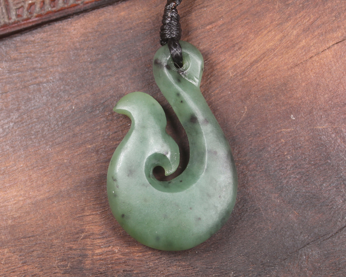 Whale tail carved from Hapopo Pounamu - NZ Greenstone