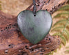 Heart carved from Hapopo Pounamu - NZ Greenstone