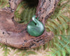 Twist or Pikorua carved from Hapopo Pounamu - NZ Greenstone