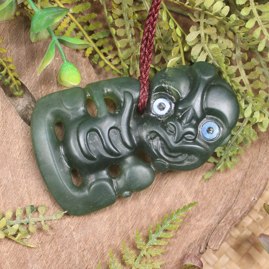 Hei Tiki carved from Tangiwai Pounamu - NZ Greenstone