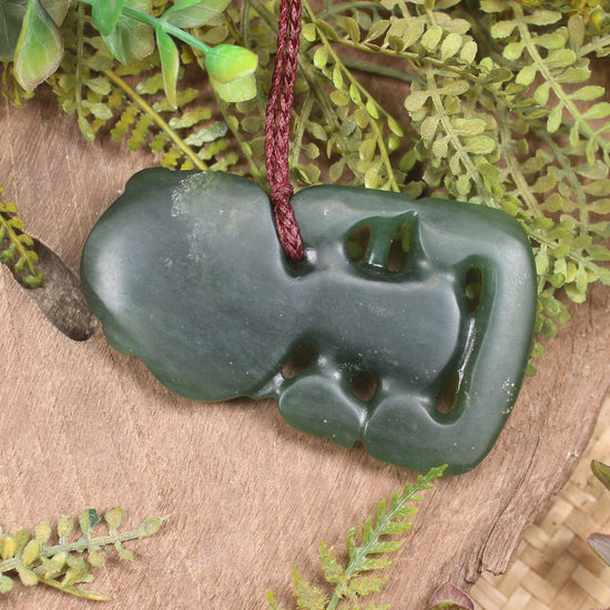 Hei Tiki carved from Tangiwai Pounamu - NZ Greenstone