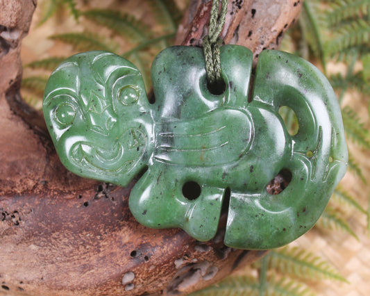 Hapopo Pounamu Hei Tiki - NZ Greenstone