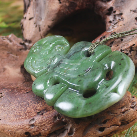 Hapopo Pounamu Hei Tiki - NZ Greenstone