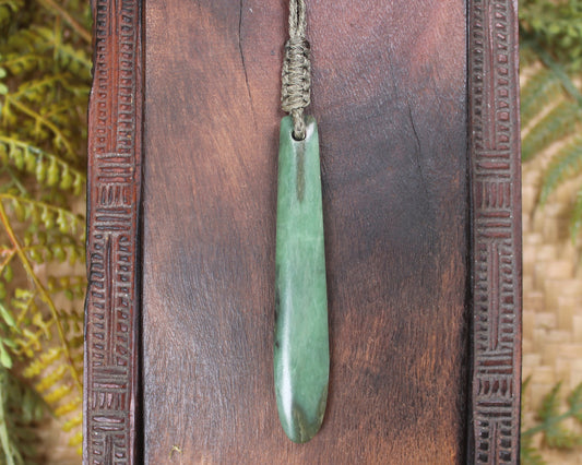 Roimata Teardrop carved from Hapopo Pounamu - NZ Greenstone